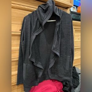 Athleta Dark Grey Hoodie Cardigan size S